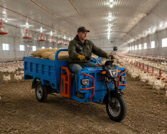 Poultry Farm Electric Utility Vehicle | Feed Delivery & Egg Collection Transport Solution