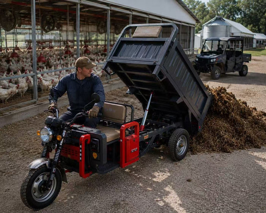 Low-Noise Poultry Farm Dump Cart