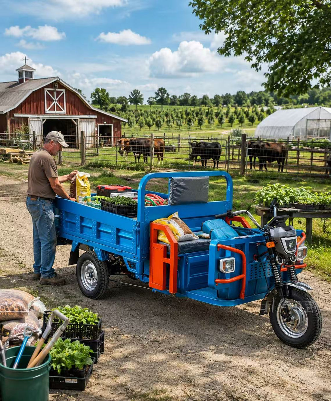 Electric Farm Utility Vehicle System for Modern Agricultural Transport