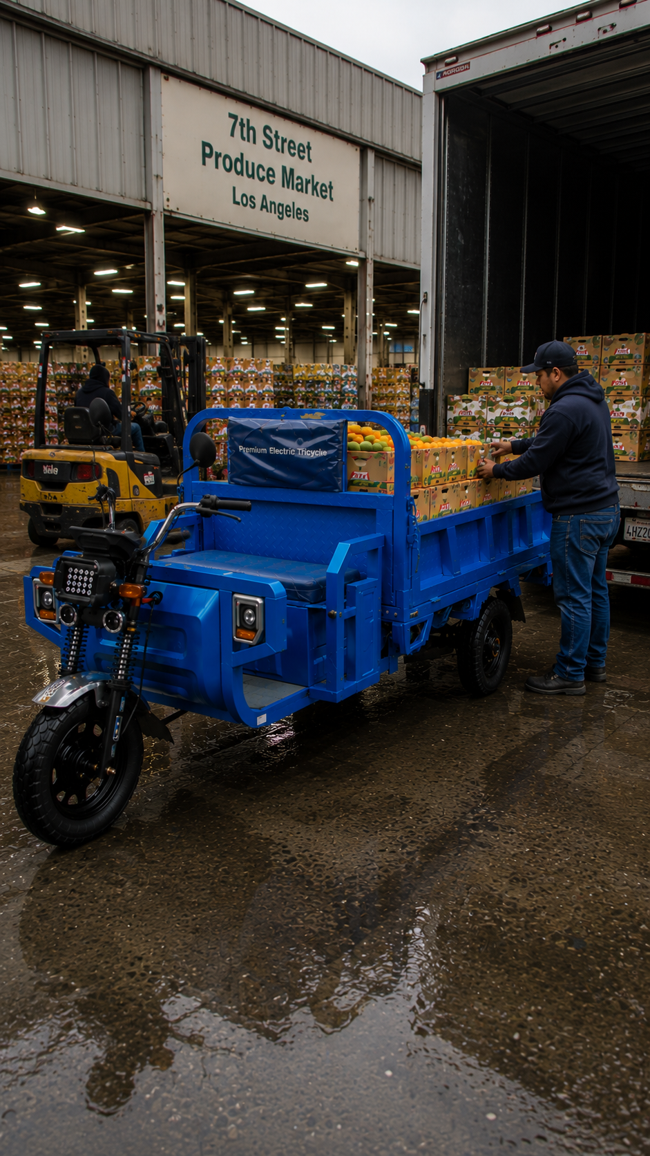 Wholesale Market Electric Utility Vehicle Solutions for Seafood, Produce and Fresh Food Logistics