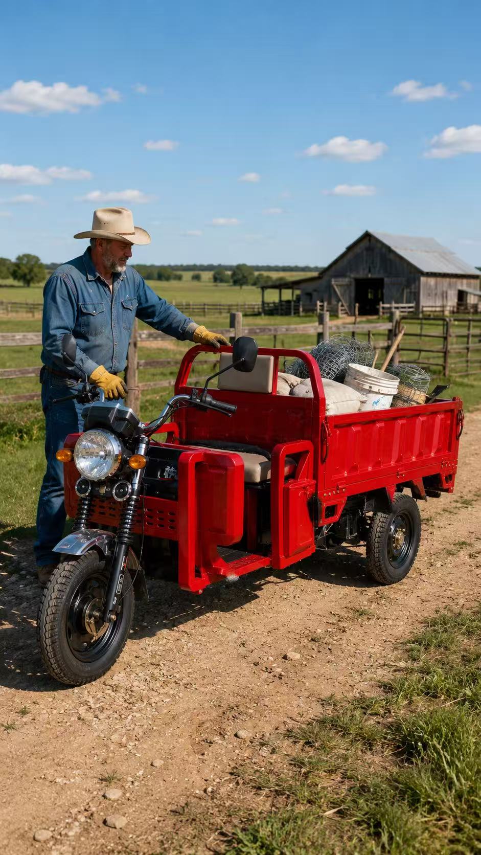 Electric Cargo Trike for Ranch Work