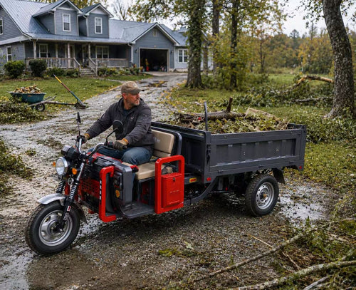 Electric Dump Vehicles: Ready When Unexpected Property Work Happens