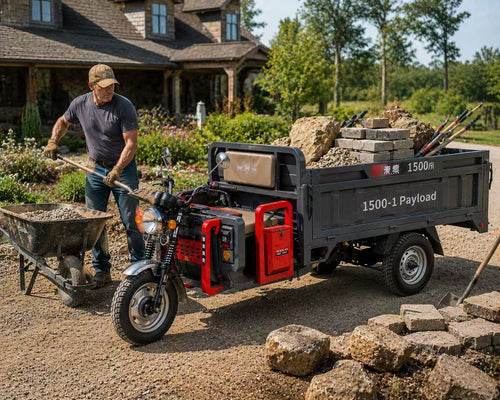 Move Heavy Rocks and Yard Materials Easier With an Electric Dump Vehicle