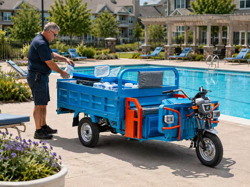 Electric Utility Vehicle for Pool and Facility Care