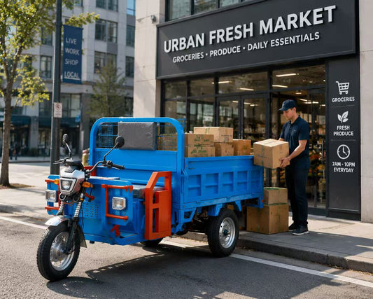 Electric utility vehicle operating in multi-scenario environments including agriculture, warehouse, construction, and urban logistics transport