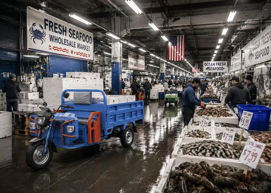 Practical 3‑Wheel Electric Work Trike for Daily Hauling In US Seafood Wholesale Markets