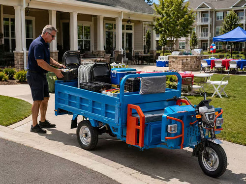 Electric Utility Vehicle for Community Event Setup