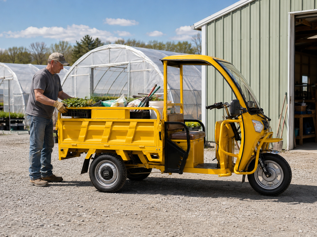 Electric Cargo Tricycle for Farm Work
