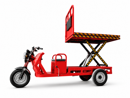 Electric Lift Tricycle with Dual Hydraulic Platform