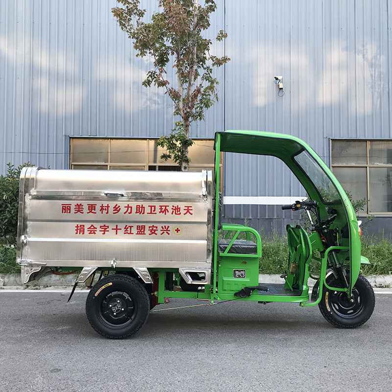 Stainless steel sunshade electric tricycle