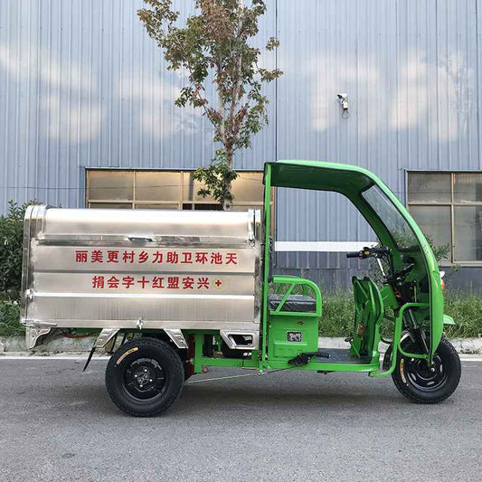 Stainless steel sunshade electric tricycle