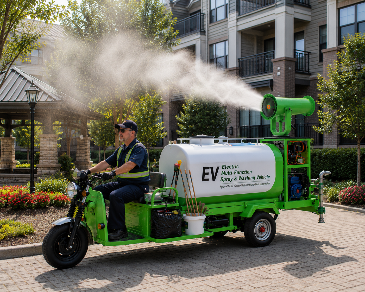 Electric 3-Wheel Fog Cannon Water Truck