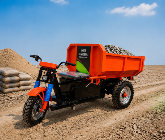 Cargo-dump electric tricycle