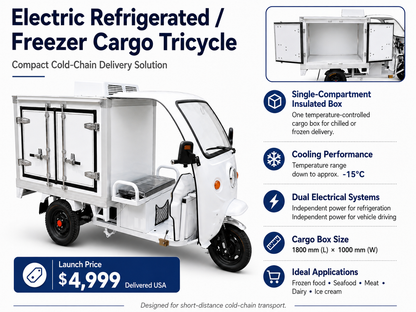 Electric Refrigerated Freezer Cargo Trike
